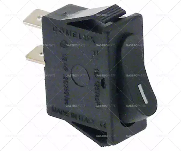 momentový kolébkový spínač montážní rozměry 30x11mm černá 1NO 250V 16A I Bezpečná Platba