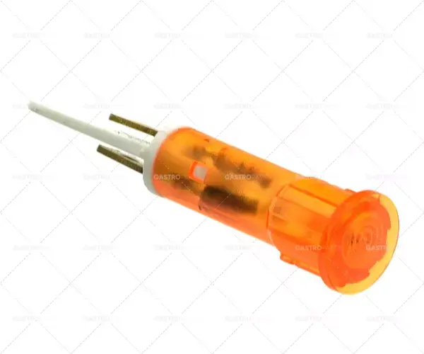 Signální světlo o 10 mm žlutá 230V s plochou zástrčku 6,3 mm jednotka 5 ks Víkendová Akce