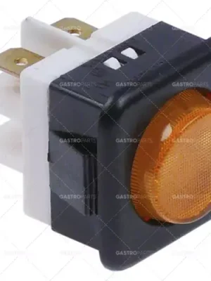 montážní rozměry kontrolky 27,8x25mm žlutá 250V připojení samec faston 6,3mm Novinka