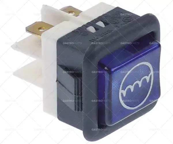 Kup Teď montážní rozměry kontrolky 27,8x25mm modrá 250V připojení samec faston 6,3mm typ MD50