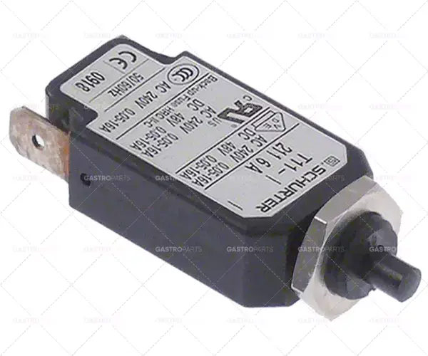Akce spínač přetížení 1pólový proudový spínač 6A jmenovitý AC 240V/DC 48V připojení faston 6,3 mm