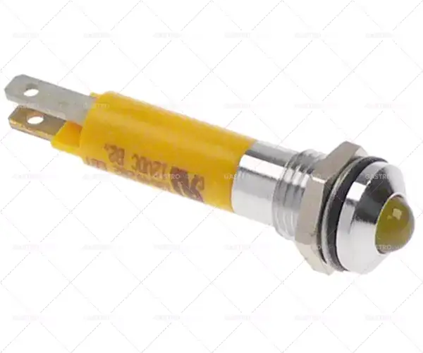 Nejlepší Volba LED kontrolka ø 8mm 12VDC žlutá přípojka f2.8x0.8