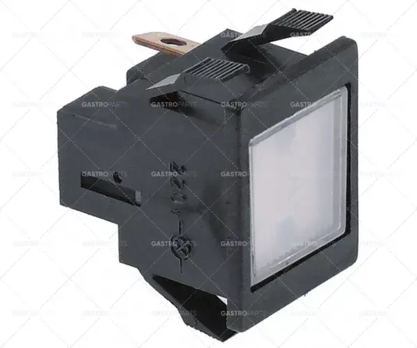 Sezónní Sleva montážní rozměry kontrolky 27,2x22,2 mm bílá připojení 220V vnější faston 6,3 mm