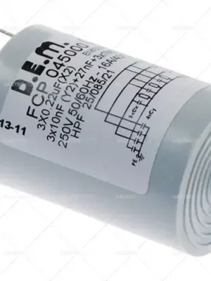 Horká Nabídka Noise Filter Type FCP045000 250V 50 / 60Hz vodič 4 s PE připojení plochý konektor 6,3 mm L 56 mm o 38 mm