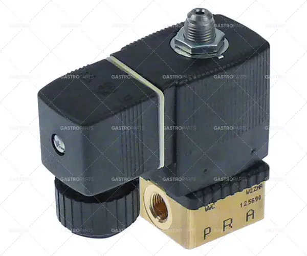 Odeslání Ihned elektromagnetický ventil 2-cestný 24VDC vstup 1/8" výstup 1/8" připojení 1/8" l 32mm t.max. 100°C