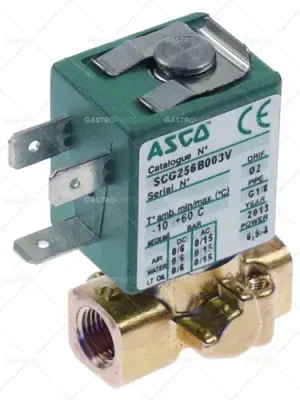Časově Omezené elektromagnetický ventil plyn 2-cestný 230V vstup 1/8" výstup 1/8" t.max. 60°C připojení 1/8" L 33mm