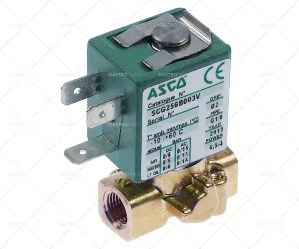 Časově Omezené elektromagnetický ventil plyn 2-cestný 230V vstup 1/8" výstup 1/8" t.max. 60°C připojení 1/8" L 33mm