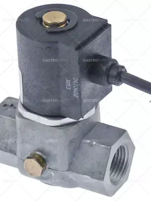 Zlevněný elektromagnetický ventil plyn 2-cestný 230V vstup 1/2" it výstup 1/2" it připojovací kabel l 69mm