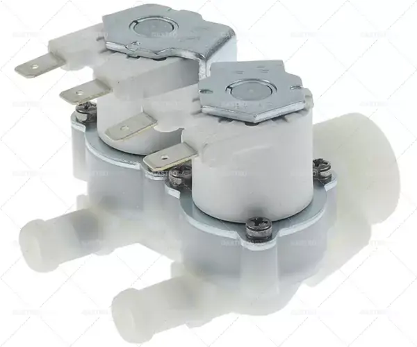 Cenový Hit elektromagnetický ventil dvojitý přímý 230V vstup 3/4 výstup 11,5mm vstup 7l/min výstup 1x1,2-1x2,5l/min
