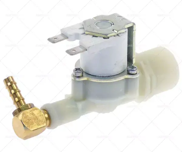 elektromagnetický ventil jednoduchý 24V vstup 3/4" výstup 6,5mm vstup 10l/min RPE vstup 3/4mm výstup úhlový Nízká Cena