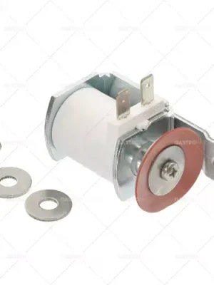 elektromagnetický ventil UNOX úhlový výstup 30mm RPE plastový dvoucestný vstup 15,5mm 50/60Hz Faston 6,3mm Akce