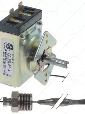 termostat t.max. 204°C teplotní rozsah 93-204°C 1pólová 1NO sonda ø 8mm sonda L 128mm Horká Nabídka