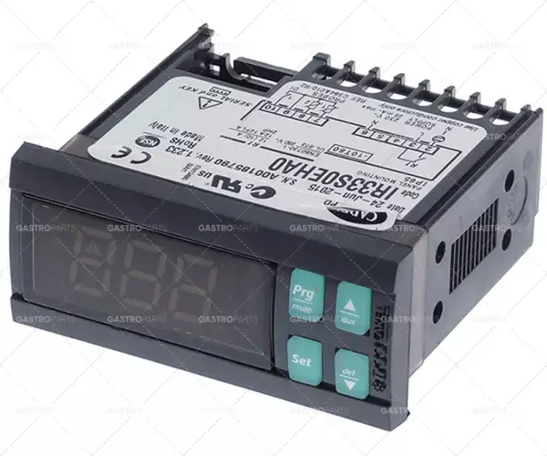 elektronický regulátor CAREL IR33S0EHA0 montážní rozměry 71x29mm vestavná hloubka 69mm Nová Kolekce