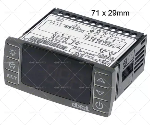 Jen Po Omezenou Doba elektronický regulátor Dixell / Copeland XR72CX montážní rozměry 71x29mm vestavná hloubka 59mm