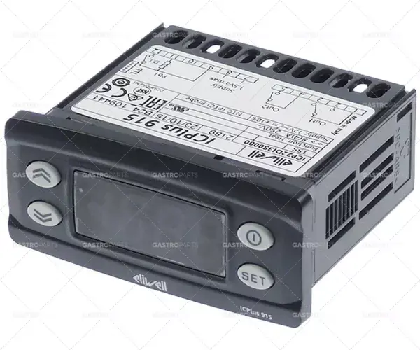 elektronický regulátor Eliwell typ icplus915 model icp22di350000 montážní rozměry 71x29mm Značkový
