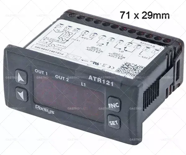Pouze Dnes elektronický regulátor PIXSYS typ ATR121-B montážní rozměry 71x29mm 230V napětí AC