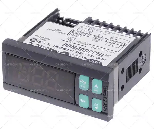 elektronický regulátor CAREL IR33S0EN00 montážní rozměry 71x29mm vestavná hloubka 56mm Sleva