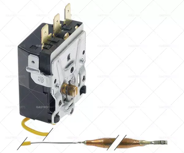 termostat t.max. 95°C teplotní rozsah 0-95°C 1CO sonda ø 6mm sonda L 145mm kapilární trubka 470mm Jen Po Omezenou Doba