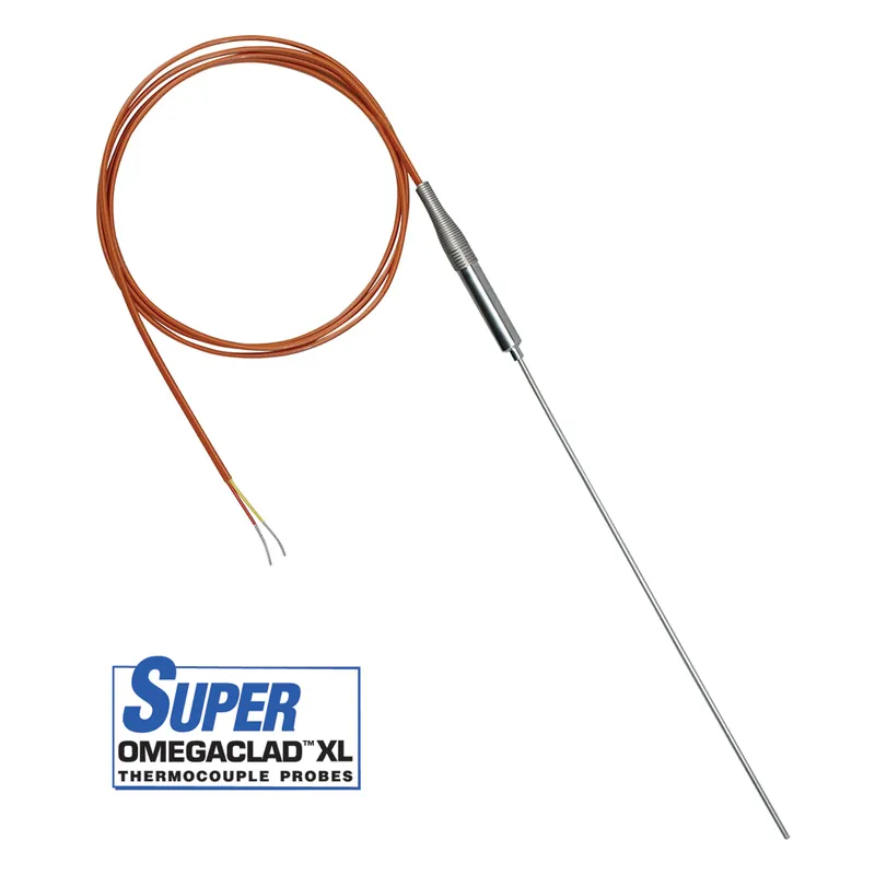 Sonda s přechodkou a pláštěm Super OMEGACLAD™XL - Typ termočlánku KPrůměr 6,4 mm (1/4")Typ měřícího konce neuzemněný spojDélka 30 cm (12") Nakupujte Hned