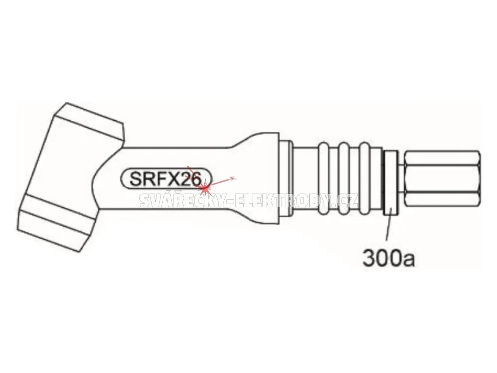 Nízká Cena Tělo hořáku ESAB Exeor TIG SR 26 - flexibilní