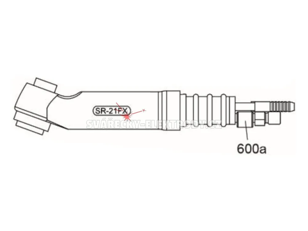 Tělo hořáku ESAB Exeor TIG SR 21 - flexibilní Cenová Bomba