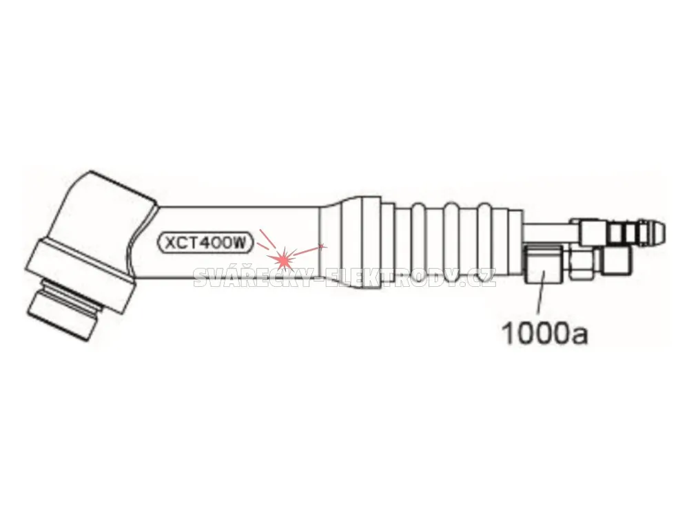 Bezpečná Platba Tělo hořáku ESAB Exeor TIG XCT 400W - pevné