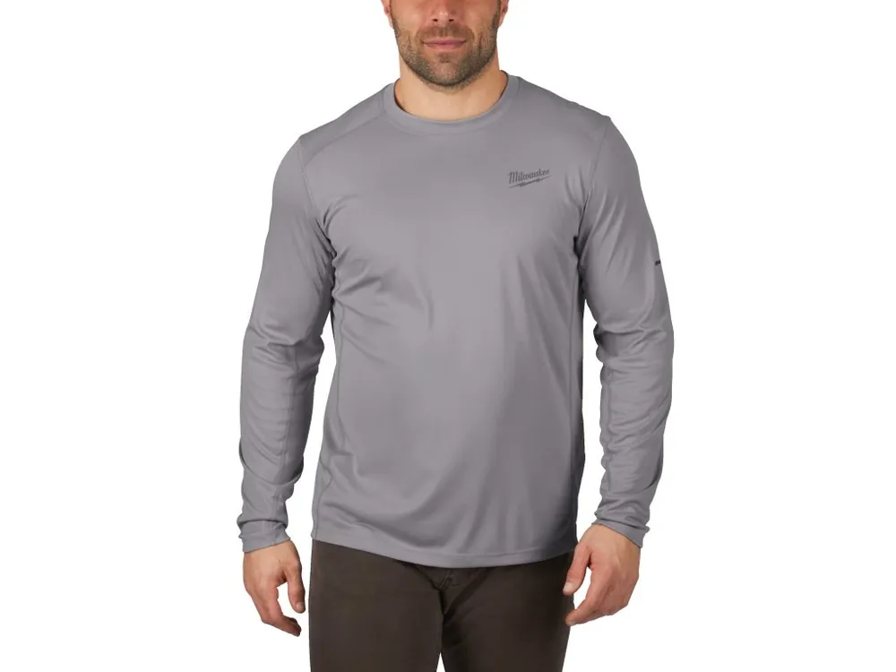 WWLSG pracovní funkční triko WORKSKIN™ s dlouhým rukávem šedé 100% polyester velikost XXL 4933478192 MILWAUKEE Cenová Bomba