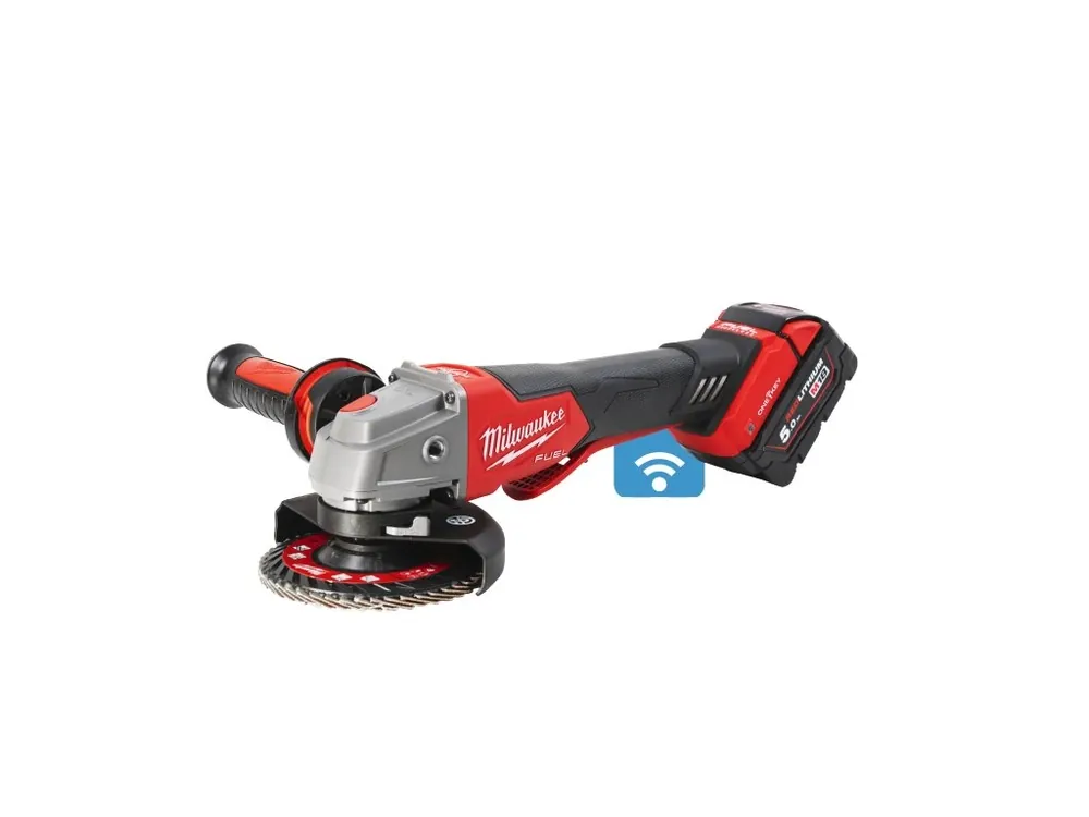 M18 ONEFSAG125XPDB-502X úhlová bruska aku 125 mm kolébkový spínač ONE-KEY bezuhlíkový motor RAPIDSTOP 2x aku 5.0 Ah 4933478435 MILWAUKEE Nízká Cena