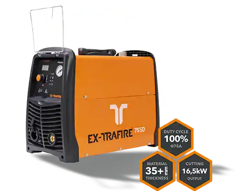Plasma EX-TRAFIRE 75 SD (EX-4-010-041) mit 8-m-Brenner (400 V) Super Cena