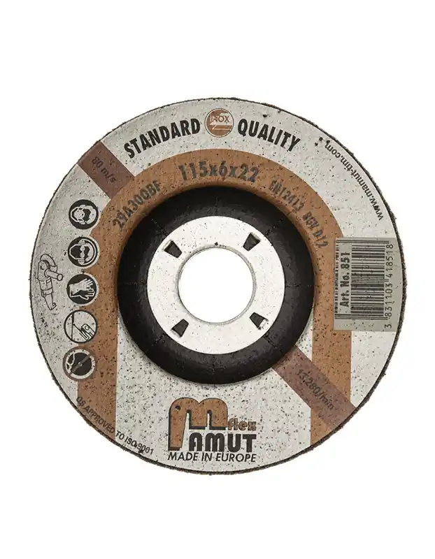 Schleifscheibe MAMUT Profi 180x6,0x22,23mm 39A36Q (853) Edelstahl Originální