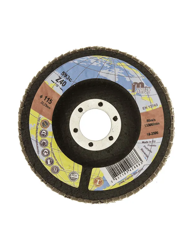 Fächerschleifscheibe MAMUT Profi Ceramic Standard 125mm zr. 80 (603c) gerade, Edelstahl Vrácení Zdarma