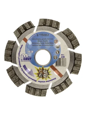 Diamond Disc MAMUT Standard TURBO 115x22,23mm (238S) Stahlbeton, Granit, Ziegel Výhodná Nabídka