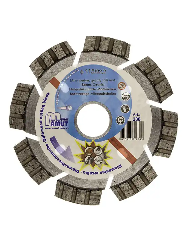 Diamantscheibe MAMUT Profi TURBO 230x22,23mm (242) Stahlbeton, Beton, Ziegel, Poslední Šance