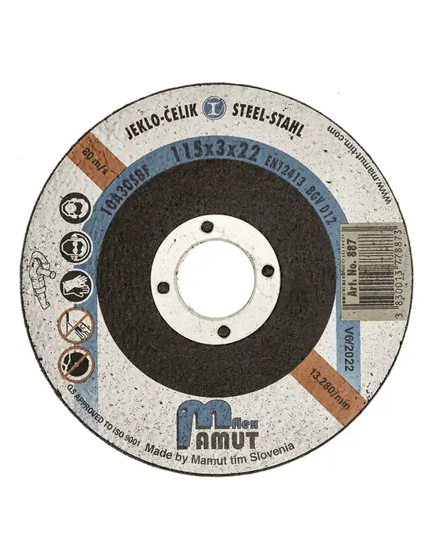 Poslední Šance Trennscheibe MAMUT Profi 115x2,0x22,23mm 10A30SBF (86321) Stahl, blau