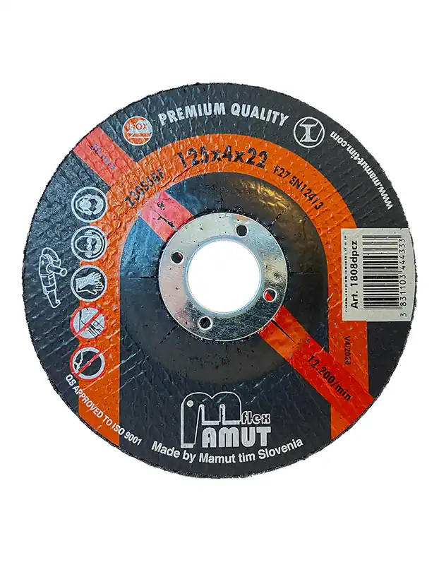 Nakupujte Hned Schleifscheibe MAMUT Profi ZIRKONIUM 125x4,0x22,23mm (1808dpcz-5) 5 Stück in einer Packung.