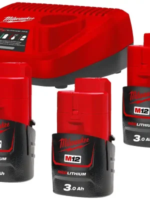 Batteriesatz Milwaukee M12™ M12NRG-303 (3x3,0Ah +1xC12C) /4933459207/ Akční Nabídka