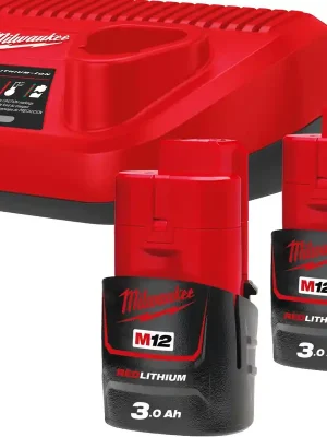 Batteriesatz Milwaukee M12™ M12NRG-302 (2x3,0Ah + 1xC12C)/4933451902/ Kup Teď