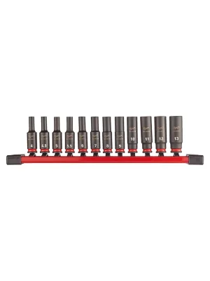 1/4" SHOCKWAVE™ 12-teiliger Steckschlüsselsatz verlängert Milwaukee /4932480453/ Ihned K Objednání