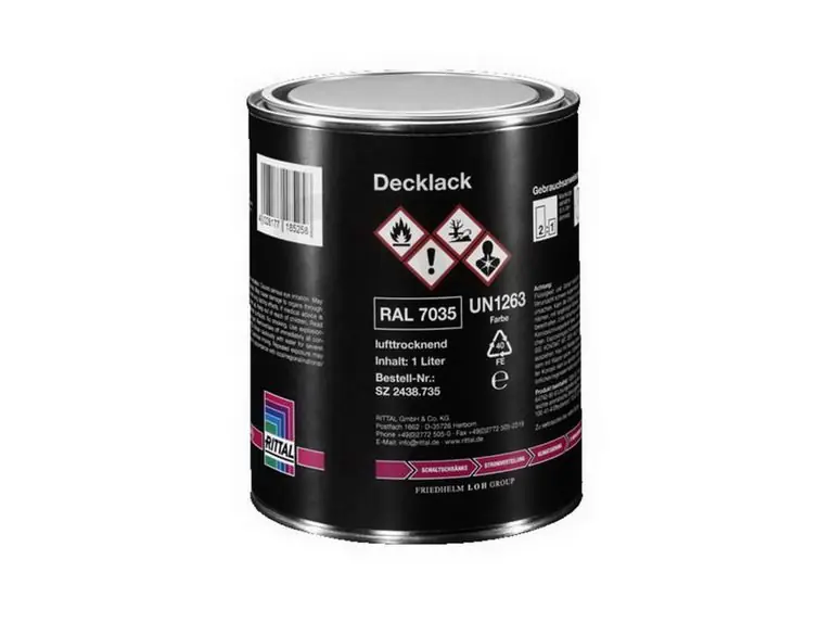 Novinka Rittal 2438735 Lak v plechovce,1000 ml,vrchní,RAL7035