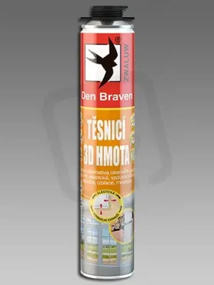 Bílá pružná pěna ELASTIC 3D 750ml (Oknařská 3D pěna) DEN BRAVEN 40301RL Horká Nabídka