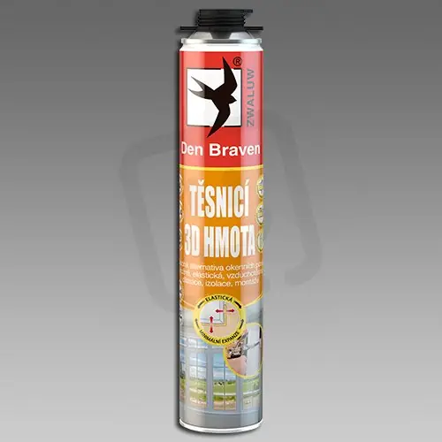 Bílá pružná pěna ELASTIC 3D 750ml (Oknařská 3D pěna) DEN BRAVEN 40301RL Horká Nabídka