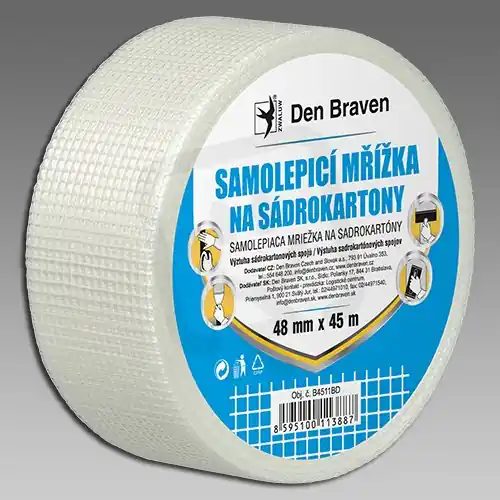 Samolepicí mřížka na sádrokart. 48mmx90m CZ-SK-HU DEN BRAVEN B4512BD Objednat Nyní