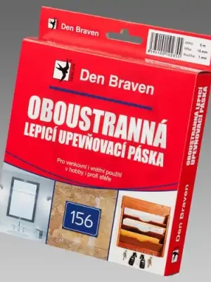 Tovární Cena Oboustranně lepicí upev. páska 15x2mmx10m v krabičce DEN BRAVEN B5211RL