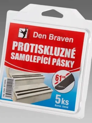Protiskluzná páska blistr 5 ks 19mm x 61cm černá DEN BRAVEN B726RL Koupit Online