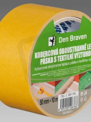 Kober.obou.lepicí páska s TEXT. nosič. 50mmx5m RL (po 80ks) DEN BRAVEN B816RL Akční Nabídka