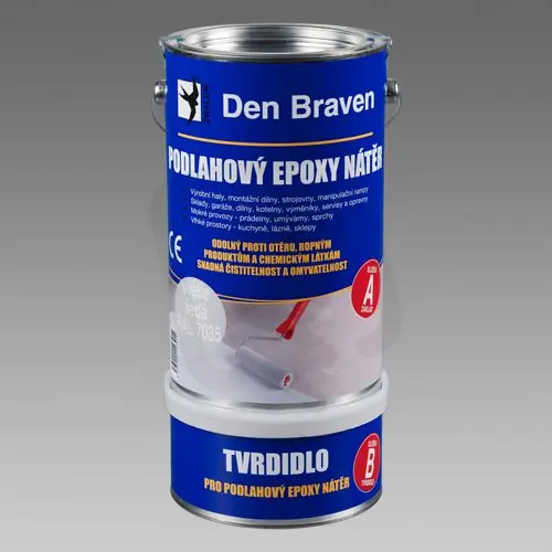 Podlahový nátěr Epoxy 2K 5+1kg RAL 7035 Světle šedá DEN BRAVEN T6000 Jen Po Omezenou Doba