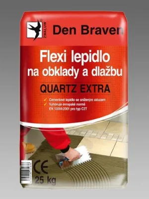 Oblíbený FX lepidlo na obklady a dlažbu Quartz EXTRA 25kg šedá C2T DEN BRAVEN 57104Q