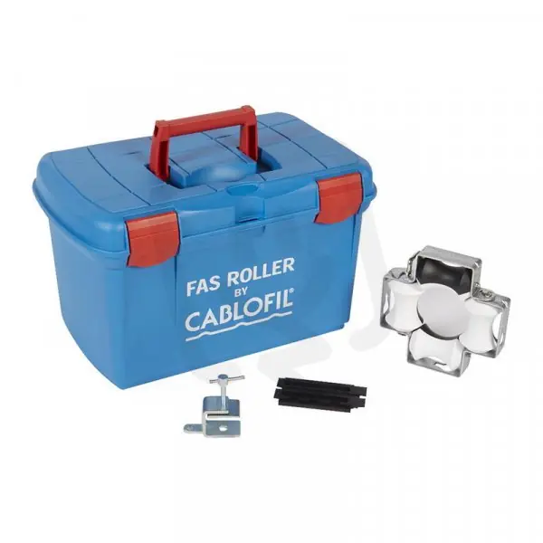 Značkový FAS ROLLER - kompletní kufřík se 6 kladkami CABLOFIL CM011100