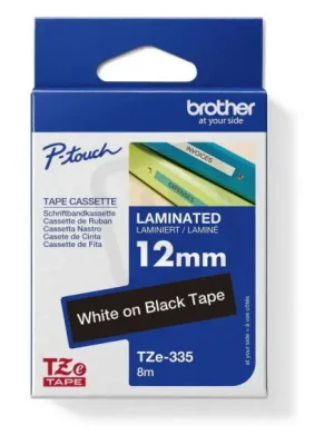 Páska BROTHER TZe-335, černá/bílá (12mm Laminované) Cenová Bomba