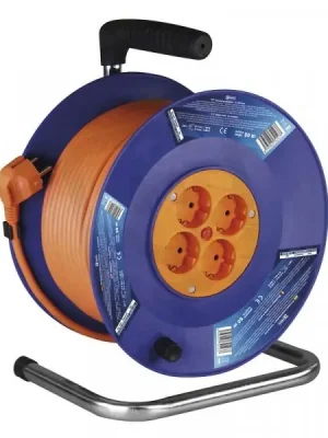 Akční Cena Prodlužovací kabel na bubnu 4 zásuvky 50M 1,5MM PVC SCHUKO Emos P09250